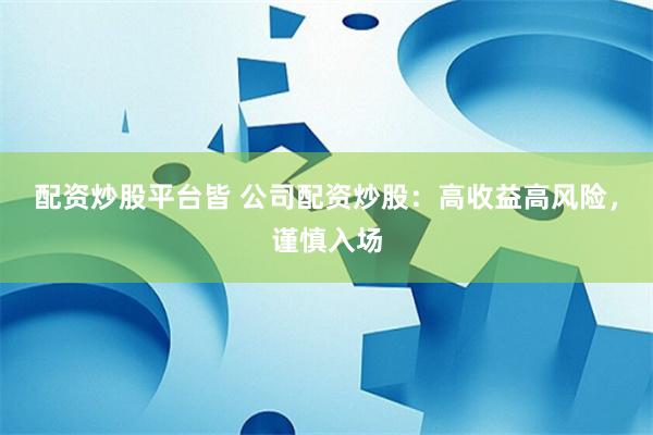 配资炒股平台皆 公司配资炒股：高收益高风险，谨慎入场